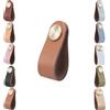 Voleseni 4 Pezzi Maniglie per Mobili in Pelle, Manopole Maniglie Armadio, Pomelli per Mobili, Pomello Porta per Cassetti, Armadio Cameretta, Cucina,Tavolo da Toeletta