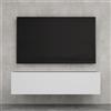 doporro Mobile Porta TV Sospeso 120 cm con 2 Ante Antracite Opaco e Bianco Opaco, Credenza Bassa da Soggiorno Salotto, Madia Consolle Bicolore per TV Fernsehschrank02