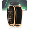 LELNOOS Cover Chiave Auto, Silicone Custodia Chiave Protettiva Copri Chiavi per Ford Fiesta Puma Ka Kuga Focus Ecosport Transit Tourneo Courier Connect Custom Mondeo Ranger Edge Explorer Galaxy