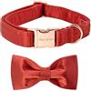 Unique style paws Collare per cani, in seta di Natale con fiocco, morbido papillon regolabile, regalo per cani X-Small