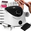 GASHIO® Fresa per unghie in gel | Nail Drill 65 W | Lima elettrica | Manicure Pedicure Set elettrico | Fresa per unghie con cavo | Fresa per unghie con pedale | Macchina per unghie | 35,000 giri/min