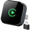 TitanAuto Adattatore wireless CarPlay per iPhone e Android Auto, adattatore da USB 2 in 1 a adattatore wireless per auto, converte cablato in wireless CarPlay, connessione automatica WiFi a 5,8 GHz, adatto per