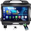 CAMECHO [6+128G 8-Core] Android 15 Autoradio per Kia Sportage 3 III SL (2010-2016) con DSP Carplay senza Fil, 9 Stereo con Schermo Bluetooth Stereo Auto GPS WiFi FM/RDS Mirrorlink 2USB+SWC+Mic