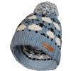 Pachamama Berretto da donna in 100% pura lana merino, lavorato a mano, lavorato a mano, taglia unica, morbido, caldo, traspirante, traspirante, commercio equo e solidale, Blu, Taglia unica
