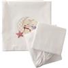 Interbaby Set Di 3 Lenzuola In Cotone Per Mini Culla - Modello: Osito Amoroso In Bianco E Rosa - 700 g