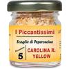 I Piccantissimi - CAROLINA REAPER YELLOW peperoncino piccantissimo in vasetto da (13 gr) - Scaglie di Peperoncino a lunga conservazione - CAROLINA REAPER YELLOW coltivato in Italia (2.000.000 Shu)