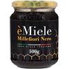èMiele - Miele Millefiori Nero 500 g Biologico raccolto sui fiumi Sesia, Elvo e Cervo (Piemonte) da alveari naturali e sostenibili - fioriture di poligono del Giappone e zucchino selvatico