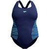 Speedo Plus Placement Medalist One Piece Costume da Bagno per Donna, Blu Navy, 46