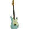 EKO GUITARS- S-300 Relic Daphne Blue, Chitarra Elettrica con Finitura Relic, corpo in Pawlonia, Manico in Acero Americano, Tastiera 22 Tasti in Resina Eko WPC, Colore Daphne Blue