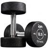ION fitness Manubri rotondi in Gomma ION fitness (paio) - 12.5kg