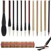 Linkstyle Set di 12 pennelli per calligrafia cinese, dimensioni miste giapponesi, Kanji Sumi, pennelli per pittura a inchiostro per principianti