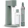 Mysoda Woody - Gasatore d'acqua per l'acqua frizzante in materiale composito di legno con bottiglia in PET e bombola CO2 inclusa - Verde Salvia