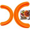 Smaoqingji Separatore Alimentare Divisore In Silicone - set di 2, Arancione, Piatti Divisi, Ideale per Distinguere Ogni Alimento e Gustare Il Sapore Unico del Cibo Aumentare L'appetito