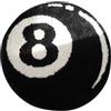 Onperpoe Tappeto rotondo con 8 palline, 60 cm, nero, morbido, assorbente, antiscivolo, per camera da letto e soggiorno, design alla moda, lavabile