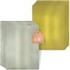 KITCHENDREAM Set di 5 piatti per torte, rettangolari, oro e argento, in cartone spesso 3 mm, per servire e trasportare torte e torte, anche per buffet, 25 x 35 cm