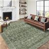 HUGEAR Vintage Tappeto 240x300cm Verde Antiscivolo Lavabile In Lavatrice Salotto Camera Da Pranzo Sedia Ufficio Tappeti Grandi Rug Esterno Pelo Corto Carpet