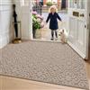 DEXI Zerbino Ingresso Interno 90 x 150 cm, Zerbini Antiscivolo e Lavabile in Lavatrice, Tappetino Assorbente per Casa, Cane, Porta, Beige