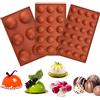 RMENOOR 3 Pz Stampi in Silicone Semisfere Stampo Mezza Sfera in Silicone Stampo a Cupola per Cioccolato Stampi in Silicone a Forma di Sfera Semi per Cioccolato, Torte, Gelatina, Budino