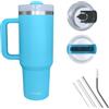 STARLA Thermos con cannuccia e manico 1,2 l grande, 2 coperchi, anti-perdita, tazza termica isolante in acciaio inossidabile per caffè da portar via, tazza per acqua, tazza per bevande, tazza da