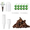 Srcasy Spugne Di Ricambio Per Coltivazione, Spugne Idroponiche, Kit Idroponica, 30 Spugne Di Crescita, 30 Etichette, 15 Cestini, 15 Coperture, 2 Pinzette, Perfetto Per Giardini Interni e Sistemi Idroponici