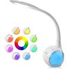WILIT T3 Lampada da Scrivania Bambini, Lampada da Tavolo LED Regolabile con Luce Notturna Multicolore RGB, 3 Livelli di Luminosità, Lampada da Lettura con Controllo Tattile, Bianca