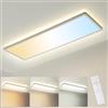 LEZOE Plafoniera LED dimmerabile con telecomando, 58x20x2,8cm, 23W 3000LM (136lm/W), 2700K-6500K, Lampada LED, pannello luminoso da soffitto per ufficio, cucina, soggiorno, camera da letto, bagno