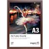 inspire by Hampton Frames Cornice per poster, formato A3 (29,7 x 42 cm), legno scuro, frontale in acrilico, rettangolare, montaggio a parete, orizzontale o verticale, esposizione moderna per foto