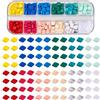 PH PandaHall PandaHall - 360 perline Tila a 2 fori, piatte, quadrate, in acrilico, per bracciali, collane, orecchini, creazione di gioielli