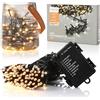 Nordstern Catena luminosa a LED, luce bianca calda, 192 LED, illuminazione per interni ed esterni, 14,5 m, con timer e 8 modalità di illuminazione, illuminazione natalizia a batteria