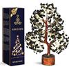 ABHISUBYA Albero della vita - Pietra curativa - Cristalli e pietre preziose - Feng Shui - Accessori per la decorazione della casa - Regali buona fortuna (Tormalina Nera)