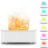 Bigqin Diffusore di Oli Essenziali con Colorato Fiamma,300ml Bruciatori per oli essenziali,Diffusore di aromi Luce LED a 7 Colori,Lampada Notturna per Camera da Casa,Ufficio,Idea Regalo（Bianco）