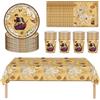 Pawsautomotively 61 Pezzi Set Stoviglie Compleanno per Feste Pirata, Materiale di Carta, idea Unica, Inclusi Piatti, Tovaglioli, Bicchieri e Cannucce, Adatti per Feste, Compleanni, Celebrazioni e Raduni