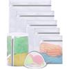 Biamaleu Sacchetti Lavatrice, 7 Pezzi Retina per Lavatrice, Sacchetto Lavatrice, Rete Salvabucato, con Cerniera Nascosta, per Maglioni, Cappotti, Camicie, Intima e Reggiseni, Calze