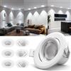 Aigostar Faretti LED da Incasso 5W 370 Lumen/ 6500K Luce Bianco Fredda/Orientabili a 30°/ per Cartongesso/Foro Incasso Ø70-75 mm/ 220-240V/ Set di 6