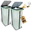 com-four® 2X Supporto per Sacco della Spazzatura con Coperchio - Smistatore 60 L per casa, Giardino, Officina e Campeggio - Portasacco Regolabile [Variante Casuale] (2X - Color Pastello)