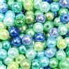 TOAOB THE ONE AND ONLY BABY TOAOB 500 Pezzi Perle Vetro da 6 mm Rotondo Finte Perline Toni Blu e Verde per Creazione Gioielli Bracciali Fai Da Te Collane Artigianato Decorazione