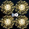 KIKILIVE Fuochi d'artificio Luci, USB Luci Alimentato con Telecomando, 4 pezzi 8 Modalità Filo di Rame Luci Stringa per Decorazione di Giardino di Festa di Nozze