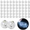 Roselee Mini Led Palloncini Luci Bianchi, 60pezzi Mini Lampada Led Palloncini Luci Rotondo Lanterne per Festa di Compleanno, Matrimonio, Halloween, Decorazione Natalizia