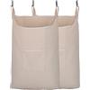 GORISEN Confezione da 2 portabiancheria da appendere alla porta, con ganci (beige, 2 pezzi x 65 litri)
