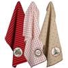 DII, 100% Cotone Holiday Dishtowels, Decorative, Oversized, 18 x 28, Confezione da 3