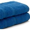 Bassetti Set 1+1 Asciugamano E Ospite, Mare, 100% Cotone, 40X60/60X100 cm, 2 Asciugamani, Morbidi Assorbenti E Lavabili In Lavatrice