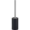Spirella Porta scopino Porta scopino WC "Tube" Set WC da Terra in Ceramica e Acciaio Inox Nero