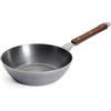 Woll Padella in acciaio al carbonio con bordo alto, Ø 24 cm, altezza 5 cm, padella in acciaio al carbonio, senza PFAS, effetto antiaderente naturale dopo la cottura, padella a induzione, padella
