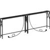 MAHANCRIS Tavolo Console con Stazione di Ricarica, Tavolino da Divano Stretto, Tavolo da Corridoio, Portaoggetti, Stile Vintage, per Ingresso, Soggiorno, Balcone, Nero ACTBK151UE01S2