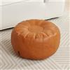Louis Donné Pouf non imbottito poggiapiedi poggiapiedi copertura fai da te solo stoccaggio impermeabile in ecopelle piccola copertura per poltrona a sacco lettura relax sedia da pavimento pet friendly