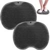 HJYIMYI 2 Pezzi Piedi Scrubber per Doccia,Tappetino Scrubber Doccia,Tappetino per Piedi Scrubber,Massaggiatore Lavaggio del Piede con Ventose Antiscivolo,per Deterge,Esfoliare,Circolazione Sanguigna (Grigio)