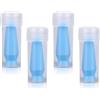 Goktvai 4pz Inseritore Lenti Sclerali, Senza Apertura Applicatore Lenti a Contatto con Scatola Singola Pistoncino Silicone per RGP Rigide Occhi Prostetici Inserimento Confortevole (Blu)