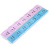 UDILEO Portapillole Settimanale Italiano, Giornaliero per 7 Giorni, da Viaggio, 14 Scomparti Grande Stampa Pill Organizer 2 Volte al Giorno (Rosa e Blu)
