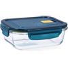 Quid Astral Contenitore rettangolare ermetico in vetro 18 x 13 x 6 cm - 64 cl Blu, 5424477