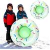 SilverChry Slittino da Neve Gonfiabile, SilverChry 80cm Slitta Gonfiabile Neve con Maniglie, Snow Tube Gonfiabile Anello da Sci, Ciambella da neve gonfiabile, Slitta da Neve Manici per Bambini e Adulti (verde)
